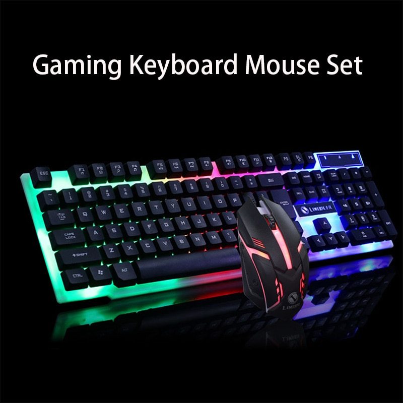 GTX300 Gaming CF LOL Gaming Keyboard Mouse Glowing Set