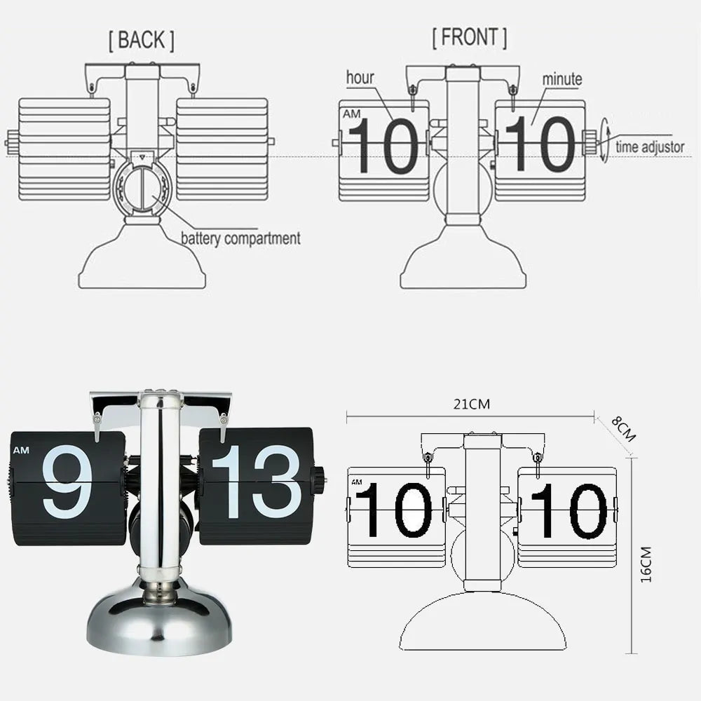 Digital Flip Table Clock