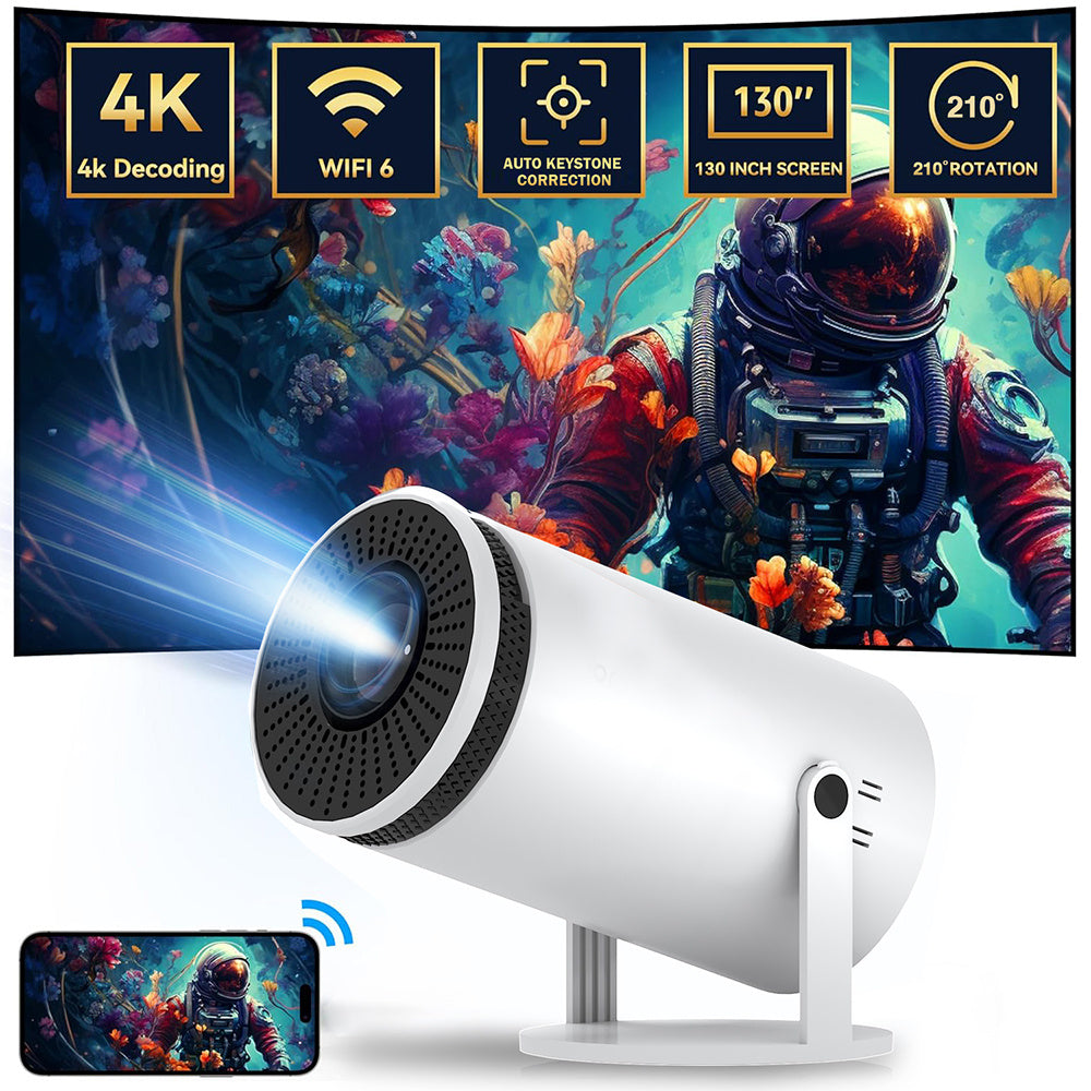 DREAMILLIUM Home HD Projector Bluetooth Portable Mini 4K Mini Phone Y5S Home Theater Projector