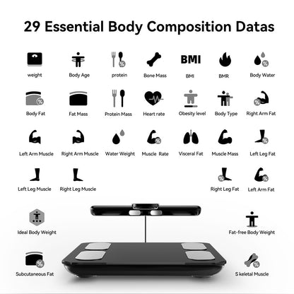 Intelligent Eight-electrode Body Fat Scale, High-precision Professional Body Fat Scale